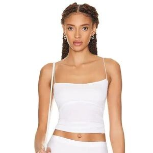 ENZA COSTA Supima Cotton Essential Strappy Tank Top - White